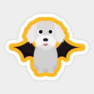 Bichon Frise Halloween Fancy Dress Costume Sticker